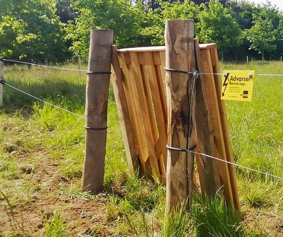 Elhegn - komplet hegn med tråd og klaplåge